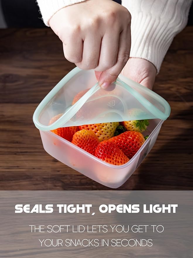 LivLab Mker 30 PCS Freezer Food Storage Containers with Lids - Meal Prep Fruit Storage Containers for Fridge - Bpa-Free Reusable Lunch Boxes for Leftovers, Salad, Fruits -15 Sets | 20 fl oz | 2.5 Cups
