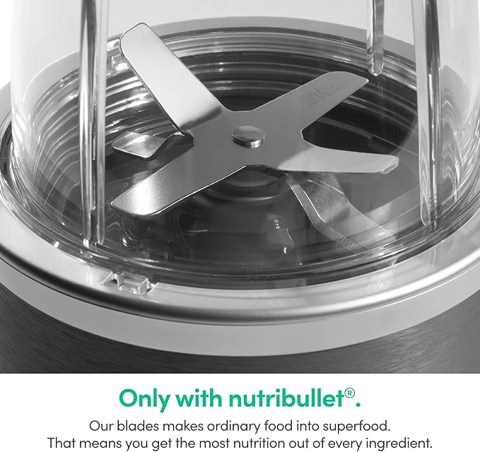 nutribullet Personal Blender,Shakes,Smoothies,Food Prep,and Frozen Blending,24 Ounces,600 Watt,Gray,NBR-0601WM,(Pack of 2)