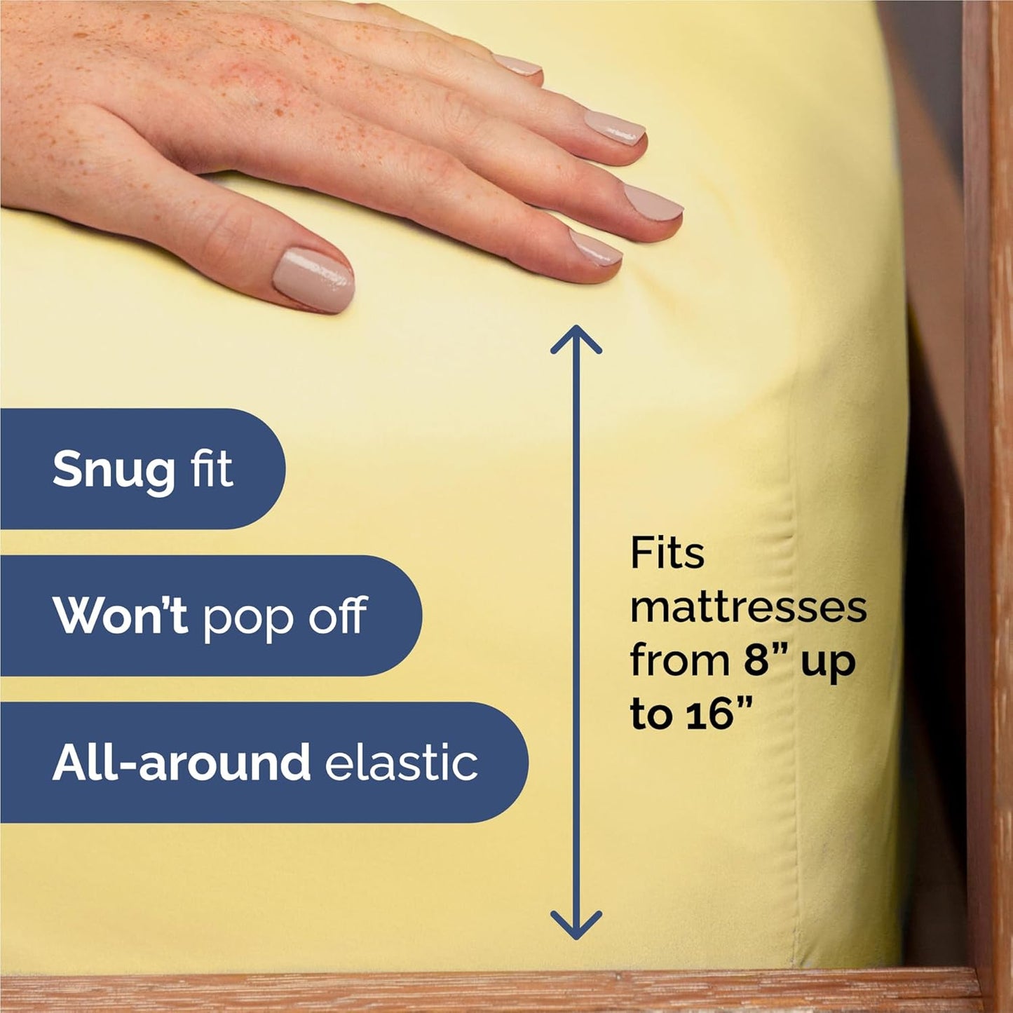 King Size 4 Piece Sheet Set - Comfy Breathable & Cooling Bed Sheets Set - Hotel Luxury Bedding for Women, Men, Kids, Teens, Boys & Girls - Deep Pockets, Ultra-Soft, Wrinkle Free - Oeko-Tex - Yellow