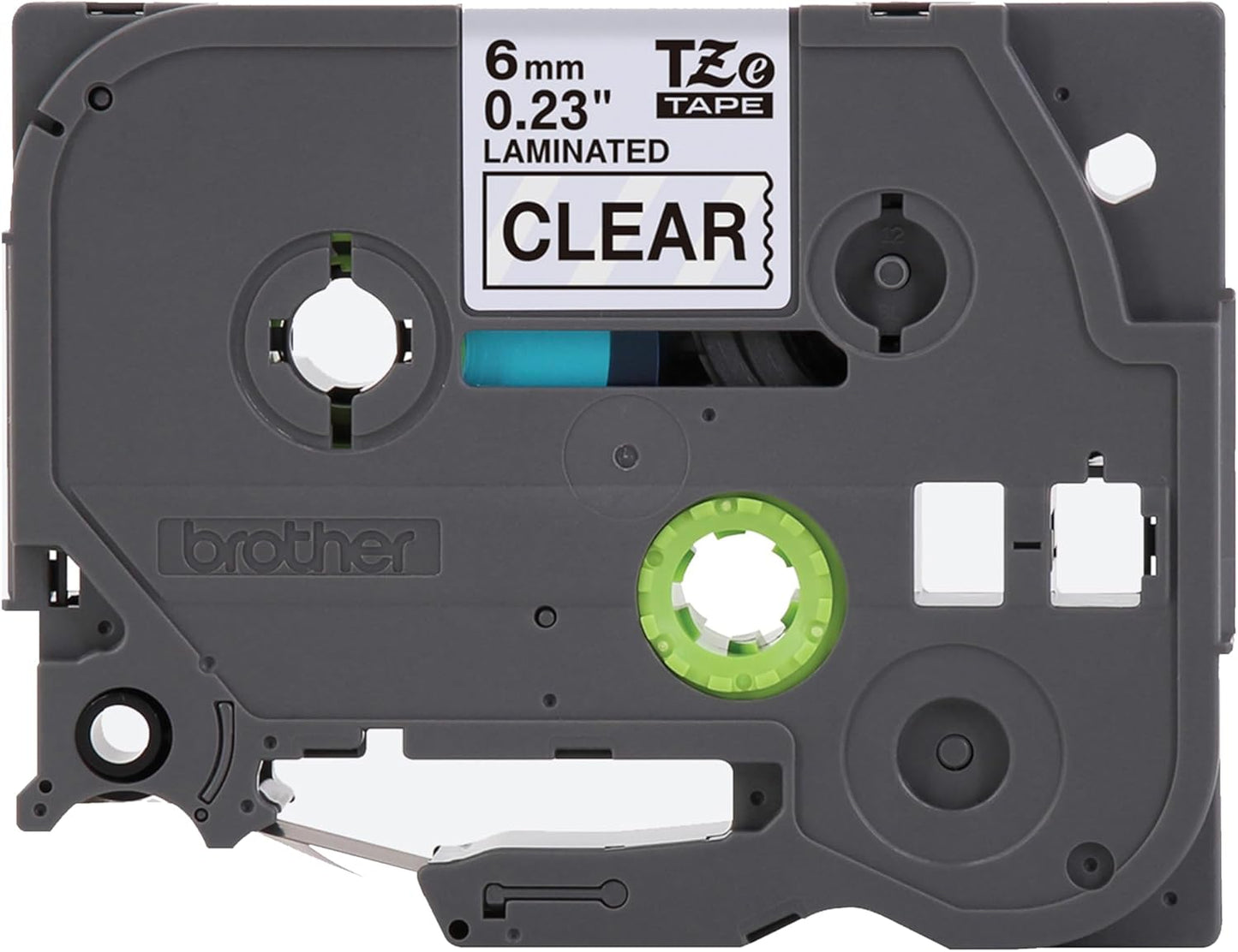 Brother Genuine P-Touch TZe Black Print on Clear Label Tape (TZe111), Laminated,1/4in x 26.2ft (6mm x 8m), for Select P-Touch Label Makers, Durable, Water-Resistant, Indoor/Outdoor Use