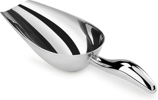 New Star Foodservice 1028515 Stainless Steel Bar Ice Flour Utility Scoop, 12-Ounce