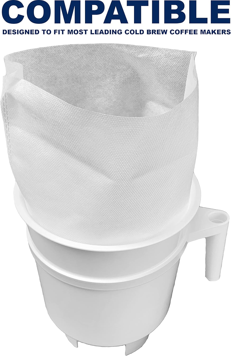 (50 Pack) Cold Brew Coffee Filters, 12" x 13" Compatible With Leading Cold Brew Coffee Makers