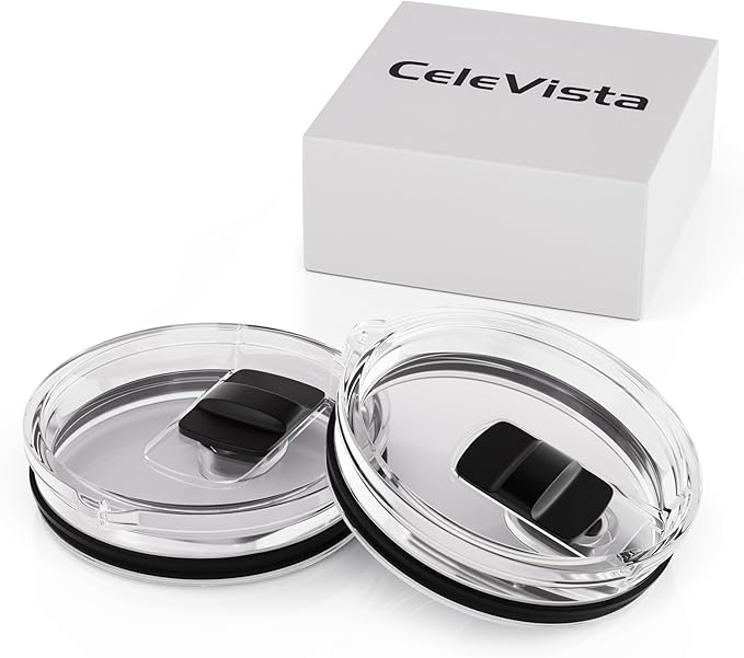 Tumbler Lid for 20oz YETI Tumbler, Replacement Tumbler Lids, Coffee Cup Covers with Magnetic Slider for Gift, BPA Free (2 pieces)