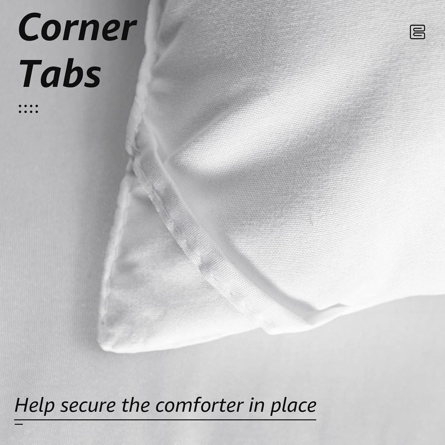 HYLEORY All Season Full Size Bed Comforter - Cooling Goose Down Alternative Quilted Duvet Insert with Corner Tabs - Winter Warm - Machine Washable - White
