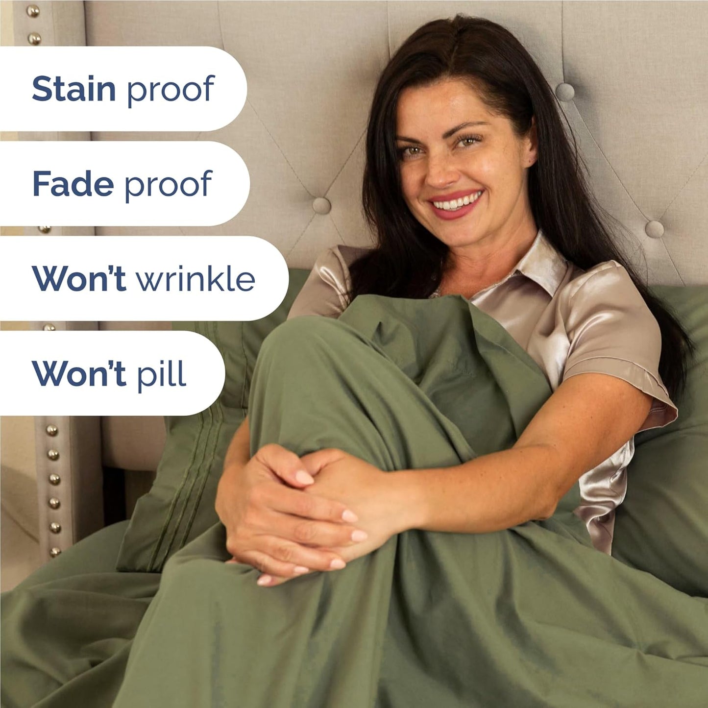 Twin XL Size 3 Piece Sheet Set - Comfy Breathable & Cooling Bed Sheets Set - Hotel Luxury Bedding for Women, Men, Kids, Teens, Boys & Girls - Deep Pockets, Soft, Wrinkle Free - Oeko-Tex - Sage Green