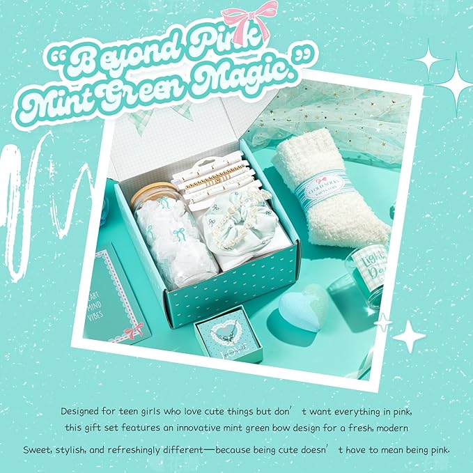 Gifts for Teen Girls, Teen Girl Gifts Trendy Stuff, Coquette Cute Bow Birthday Christmas Ideas Valentines Day Gift for Teen Girls Teenage Tween Daughter Sister Friend 14-16 16-18 Preppy Box Set
