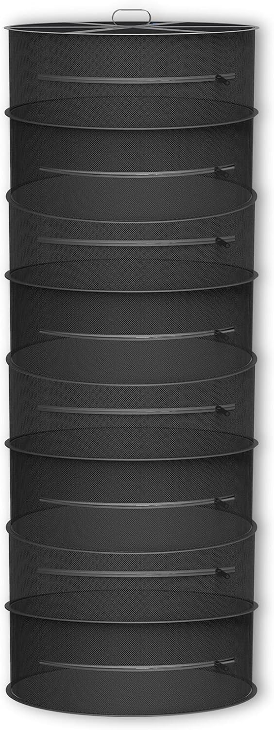 AC Infinity Herb Drying Rack, 8-Layer Hanging Mesh Net for Plants, Seeds, and Buds, 24" Diameter Fit in Grow Tents Closets Hydroponics