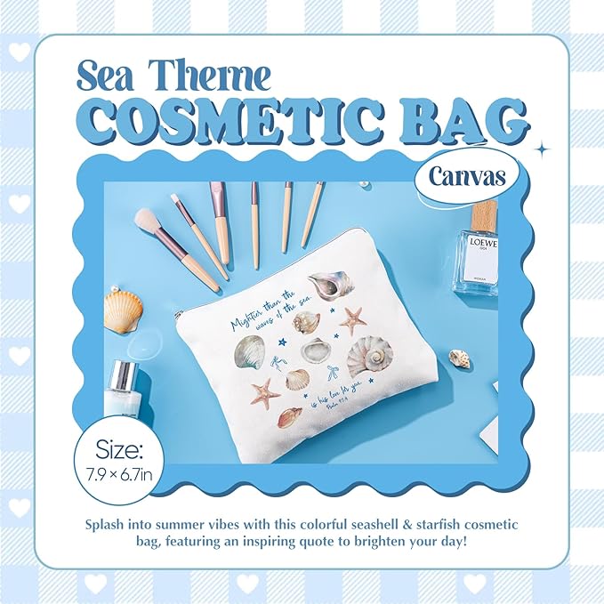 Gifts for Women, 8pcs Ocean Happy Birthday Gifts for Women, Christmas Ideas Inspirational Get Well Soon Gift Baskets Mothers Day Box w/ Seashell Tote Bag for Her Mom Sister Friend Friendship