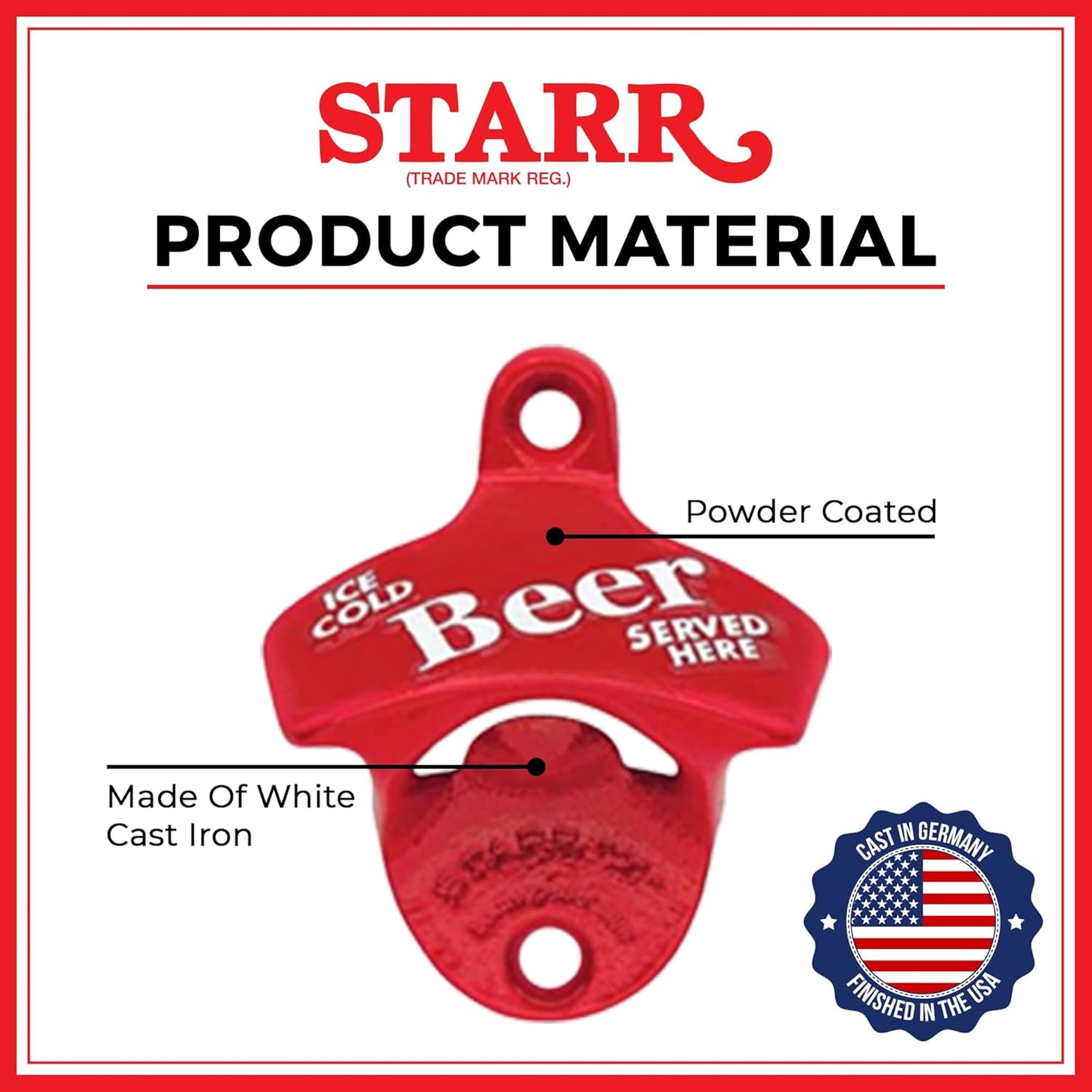 STARR "X" Skull & Bones Bottle Opener | Heavy-Duty Bottle Opener Wall Mounted for Home Bar, Man Cave, and Patio | Easy Cap Removal, Black