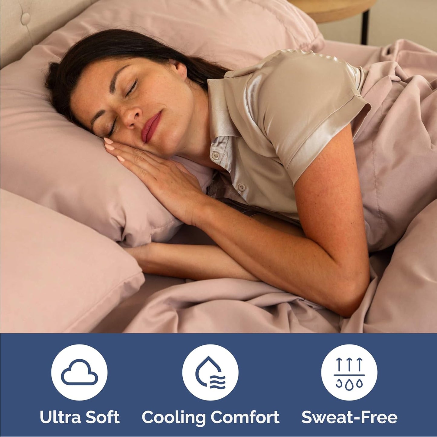 Cal King Size 4 Piece Sheet Set - Comfy Breathable & Cooling Bed Sheets Set - Hotel Luxury Bedding for Women, Men, Kids, Teens, Boys & Girls - Deep Pockets, Ultra-Soft, Wrinkle Free - Oeko-Tex - Mauve