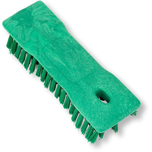 SPARTA 42024EC09 Comfort Grip Plastic Scrub Brush, Hand Brush For Cleaning, 2 Inches, Green, (Pack of 6)