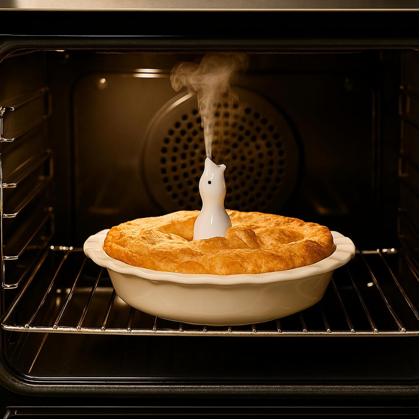 Mrs. Anderson's Baking Pie Bird, 3.75-Inches, Fine White Porcelain