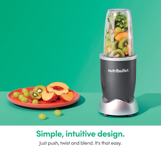 nutribullet Personal Blender,Shakes,Smoothies,Food Prep,and Frozen Blending,24 Ounces,600 Watt,Gray,NBR-0601WM,(Pack of 2)