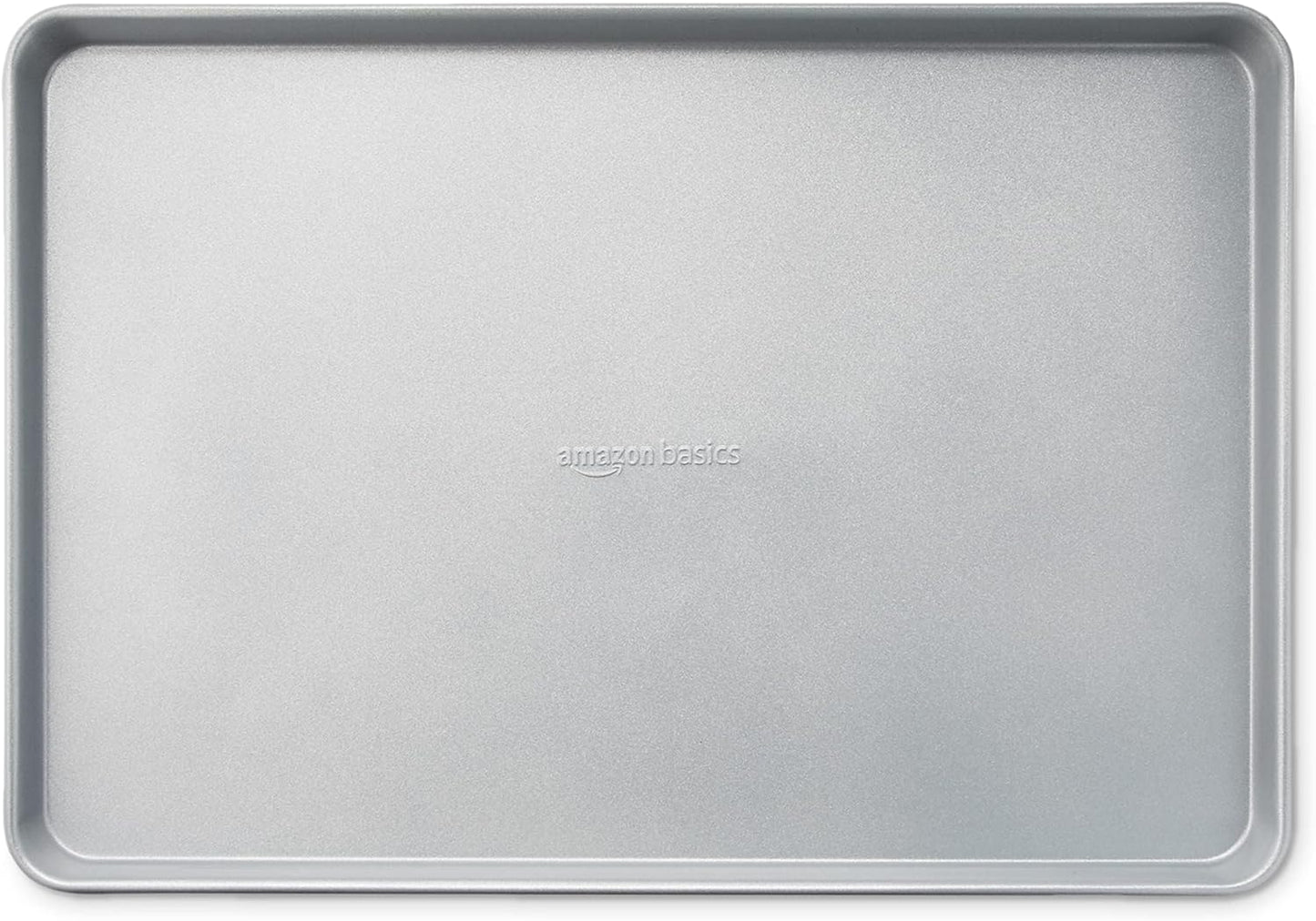 Amazon Basics Ceramic Nonstick Baking Sheets & Cooling Rack Set, Non-Toxic, Half Sheet Size, 2-Pack, Gray
