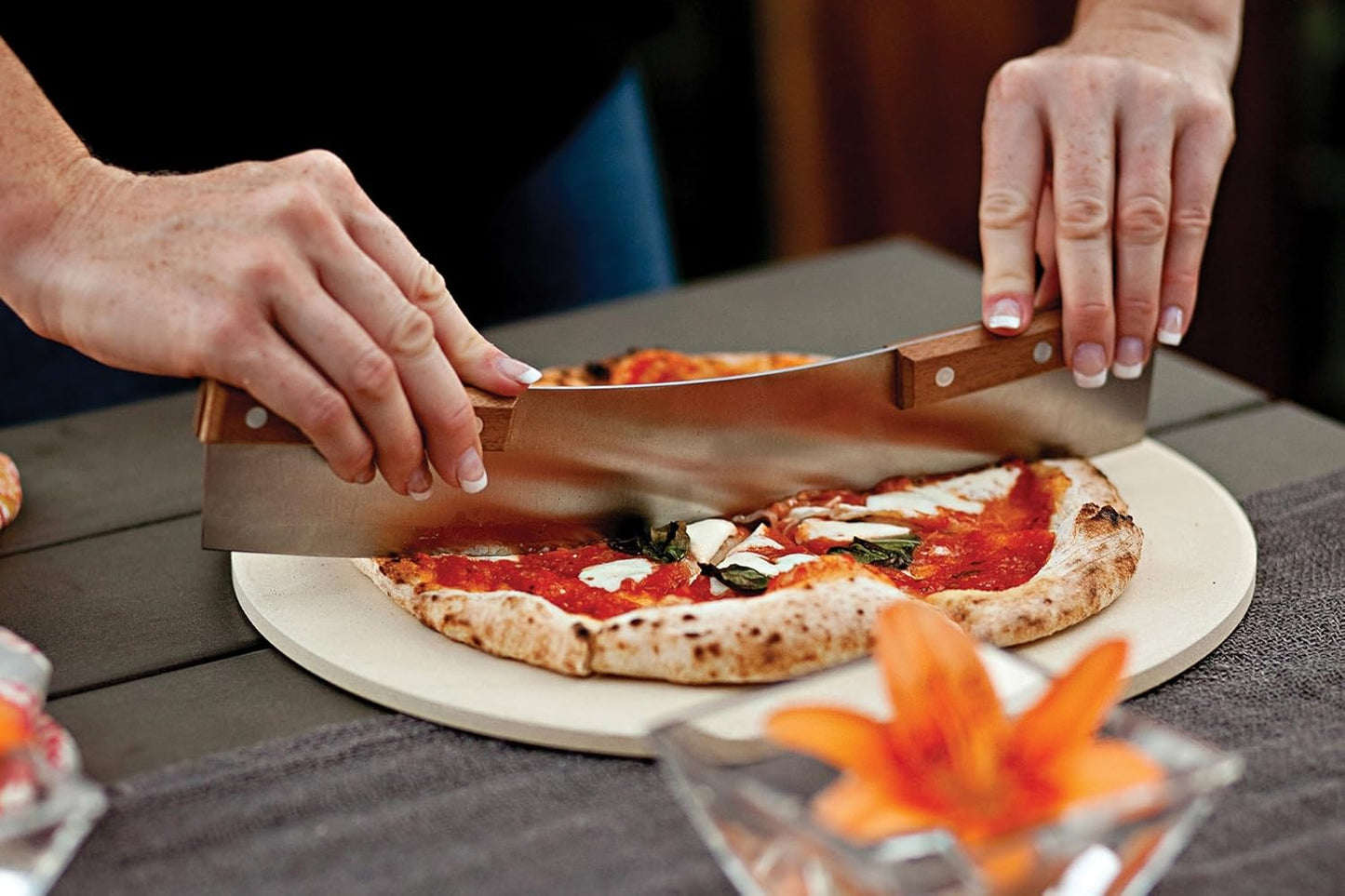 Outset 13 Inch Pizza Grill Stone, 13-Inch