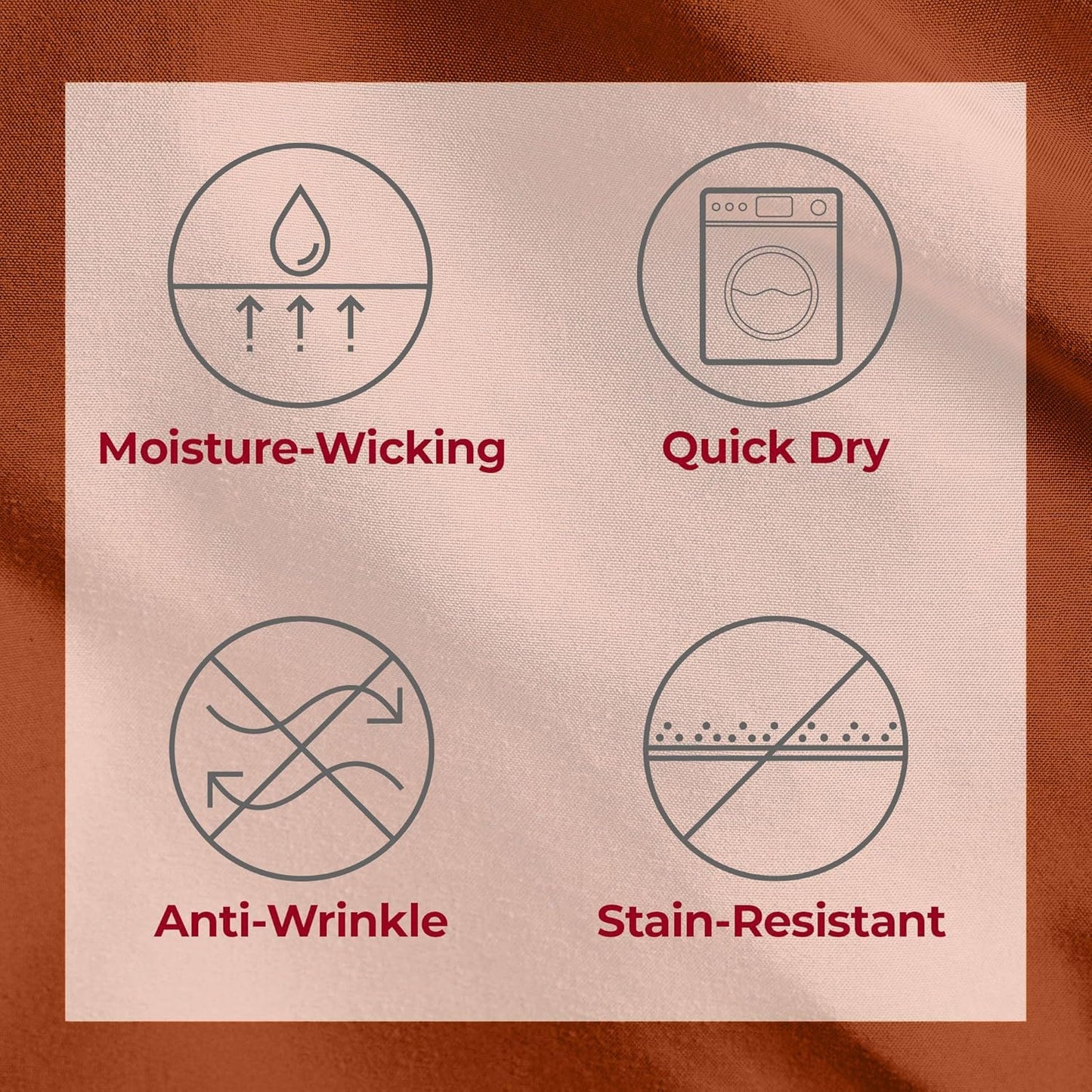 Mellanni Split King Sheets Set - 5 PC Iconic Collection Bedding - Hotel Luxury, Extra Soft, Cooling Bed Sheets - Wrinkle, Fade, Stain Resistant (Split King, Terracotta)