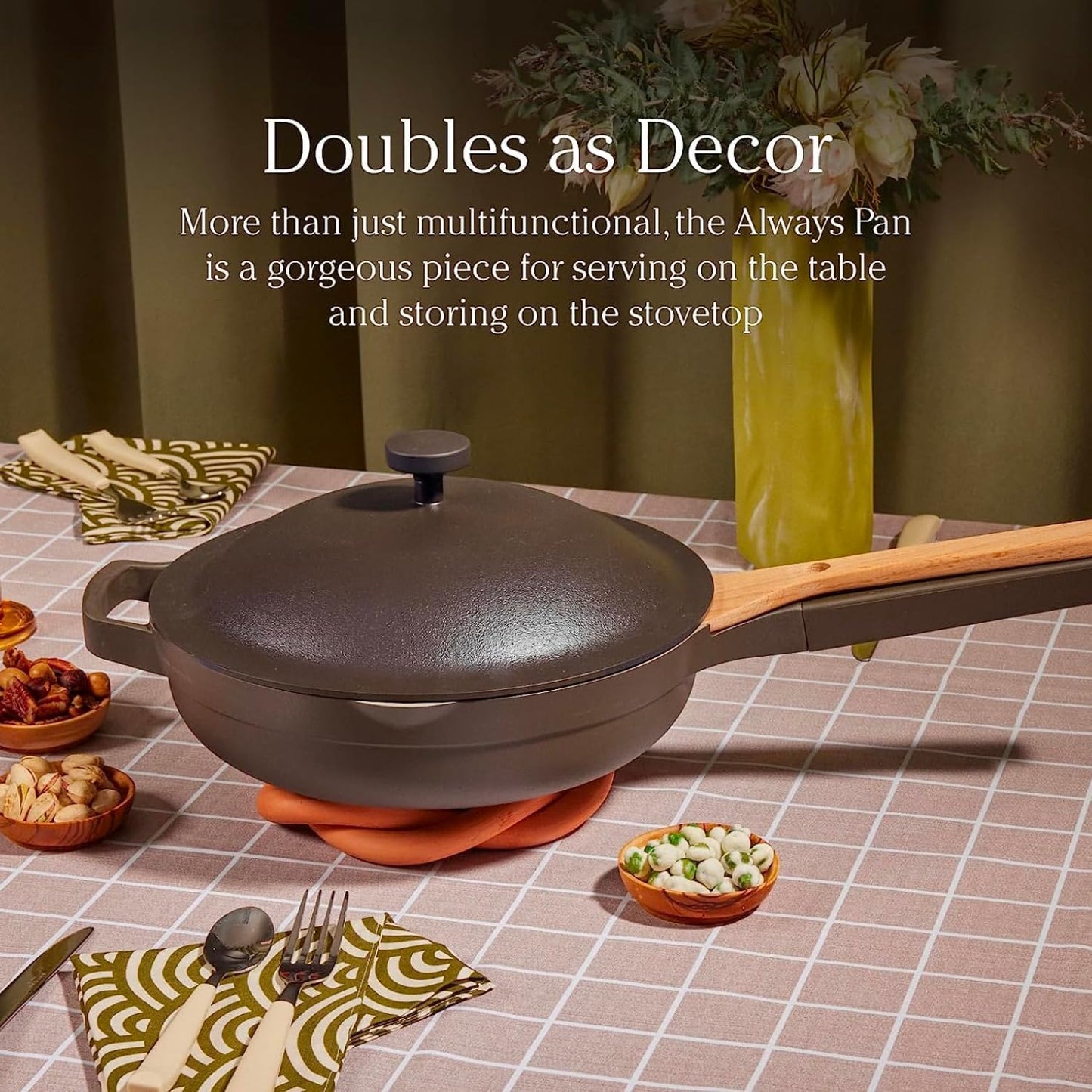 Our Place Mini Always Pan 2.0-8.5” (1.2 Qt) Nonstick, Toxin-Free Ceramic Cookware | Patented 10-in-1 Aluminum Frying & Sauté Pan | Safe for Oven, Induction & All Cooktops up to 450°F | Steam