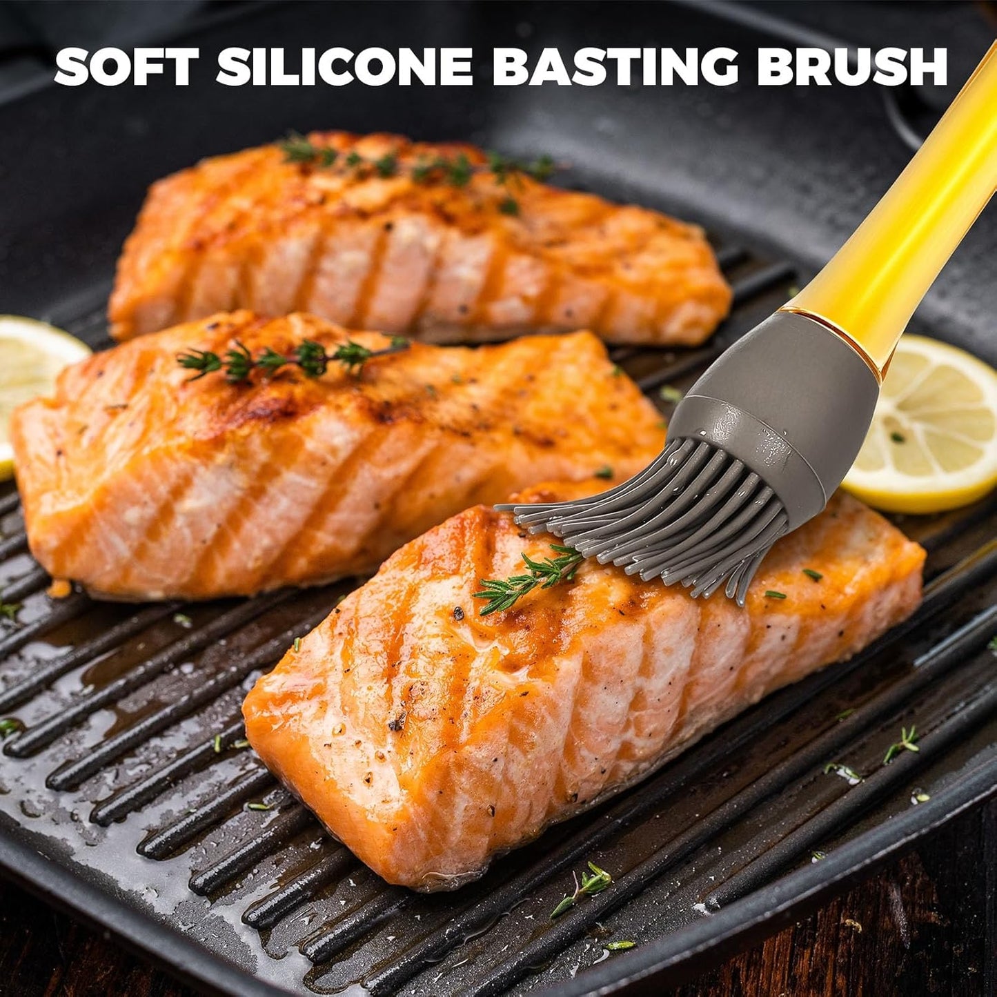4Pack Basting Brush for Cooking,Heat Resistant Silicone Pastry Brushes,Spread Oil Sauce Butter Food Brush for Cooking/BBQ/Baking,Grilling Tool Kitchen Gadget Home Outdoor Use