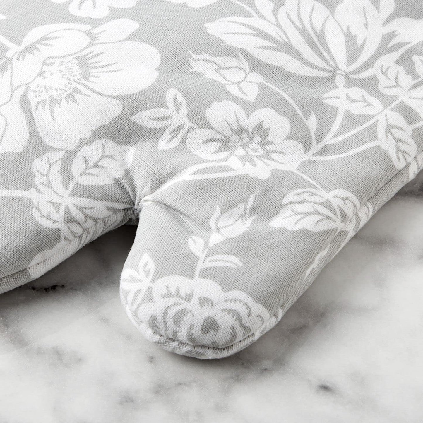 Martha Stewart Printed Oven Mitt Set, 7"x13", Floral Vine