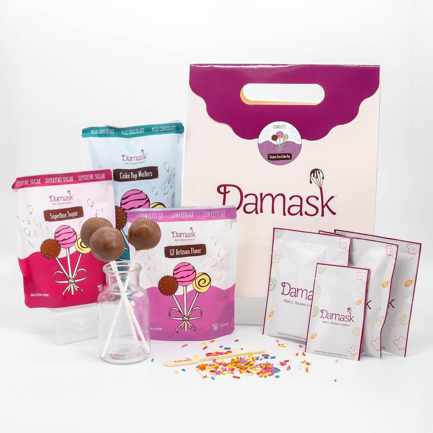 Gluten-Free Confetti Cake Pop Kit - Milk Chocolate Coating