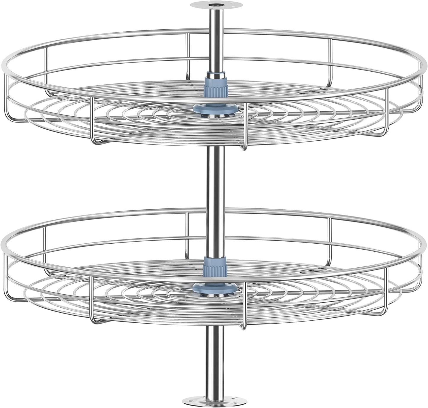 20" Lazy Susan Turntable for Cabinet - Corner Cabinet Organizer for Kitchen, Full Circle Corner Cabinet Lazy Susan Replacement Shelves Rotating Rack for Corner Base