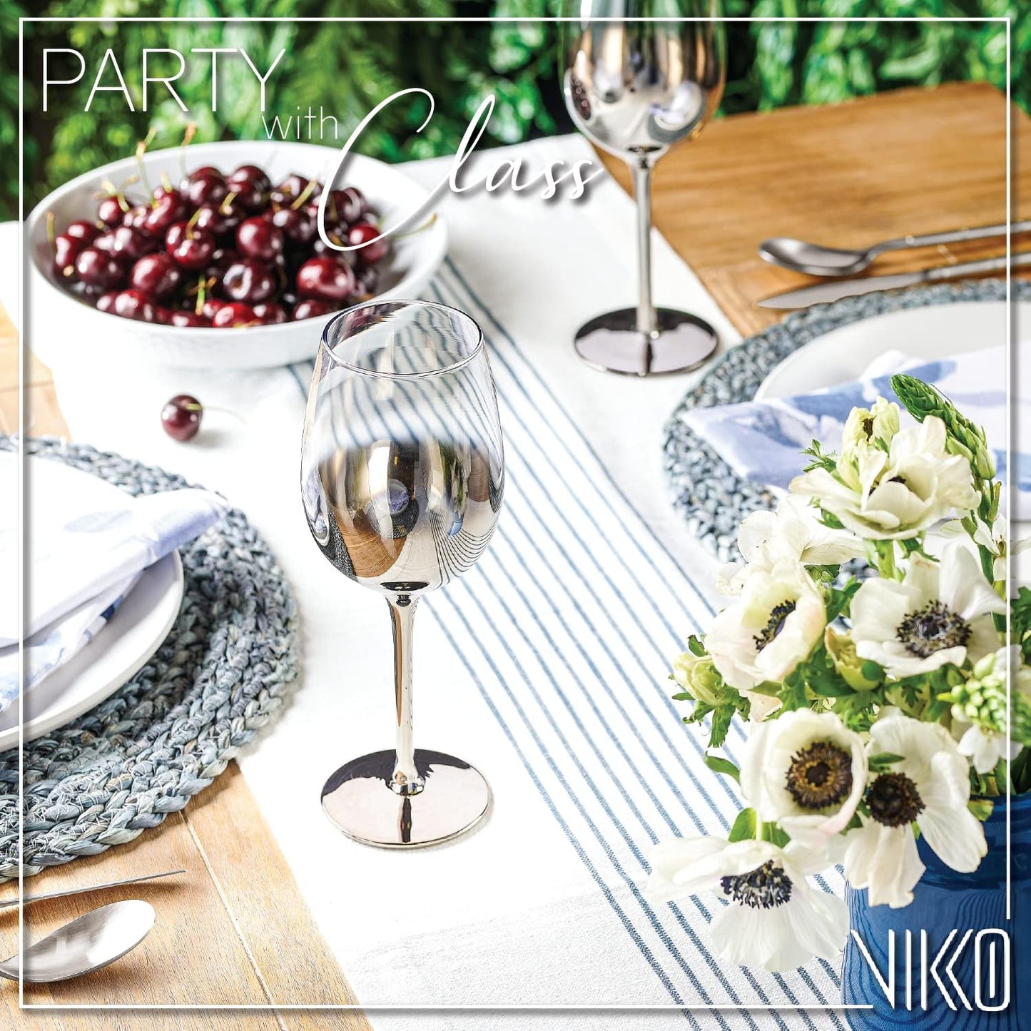 Vikko Décor Wine Glasses,14 Oz Fancy Wine Glass With Stem For Red And White Wine, Thick And Durable Wine Glass, Dishwasher Safe, Great For Wine Tasting, Set Of 6