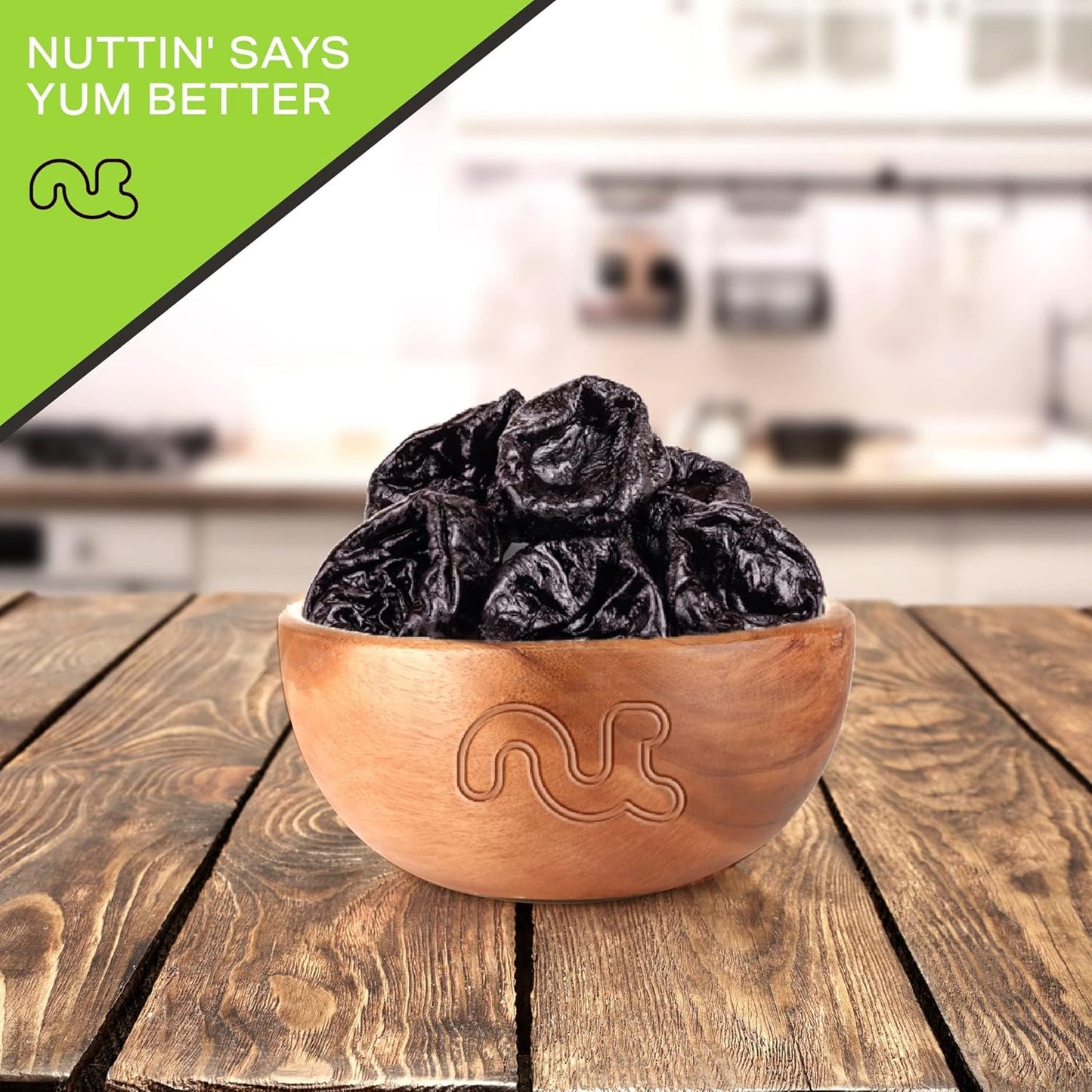 NUT CRAVINGS - Dried Prunes Pitted Unsweetened, Dry Plums No Sugar Added (32oz, 2 LB) Bulk Dry Fruits Packed Fresh in Resealable Bag - Sweet Healthy Snack, Naturally Grown, Vegan, Kosher