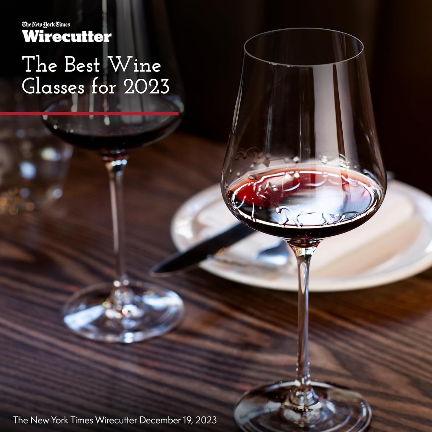 Gabriel-Glas Crystal Wine Glasses, Set of 6 with Gift Box - Premium, Universal Wine Glass for Red and White Wine - Dishwasher Safe, Lead-Free, 16 oz