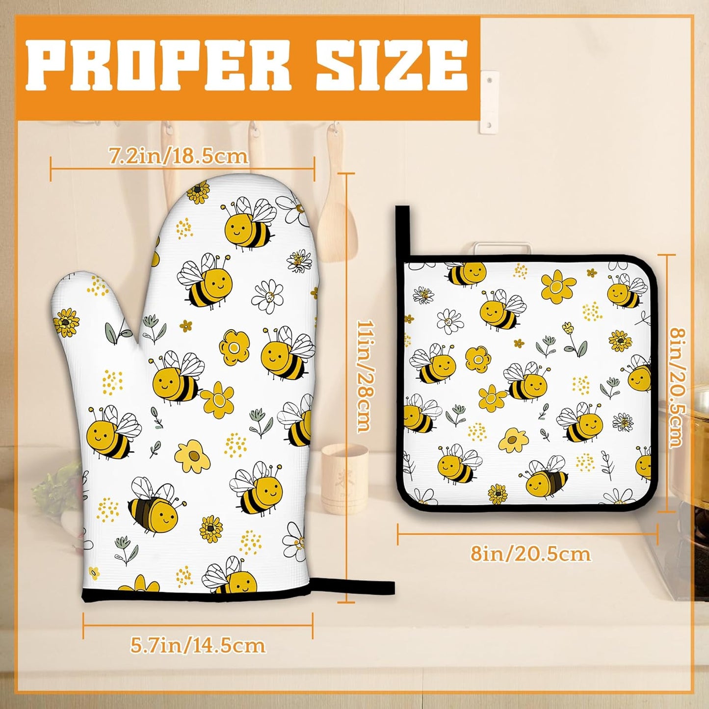 Cute Dachshund Dog Oven Mitts and Pot Holders,Paw Heat Resistant Oven Mitts Gloves and Pot Holder for Home Kitchen Decorations Cooking Baking BBQ Gifts,Set of 4
