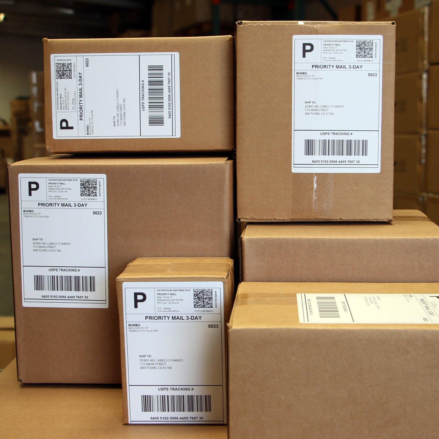 Buhbo Compatible with DYMO LabelWriter 4XL 4" x 6" Shipping Label 1744907, White (220 Per Roll)