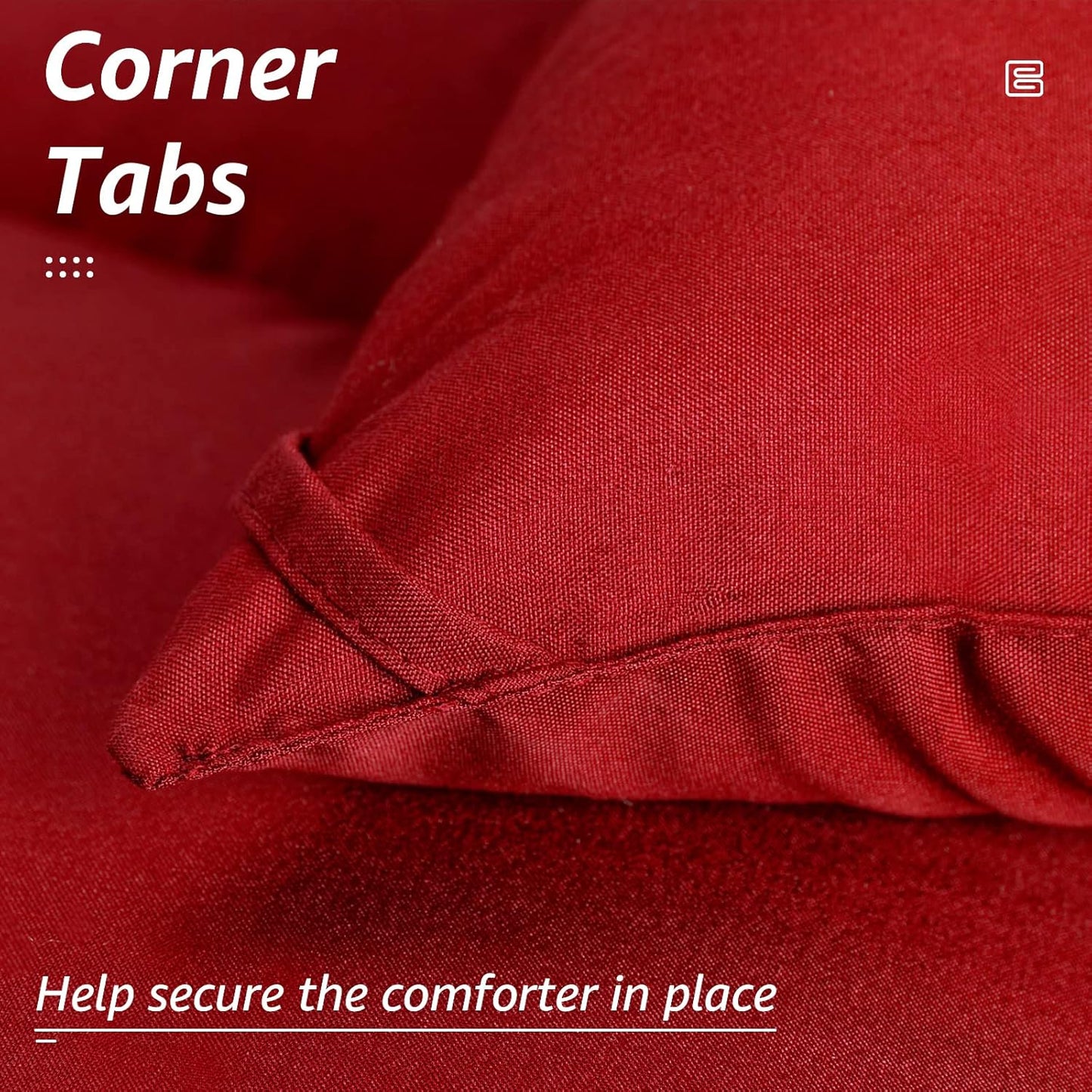 HYLEORY All Season California King Size Bed Comforter - Cooling Down Alternative Quilted Duvet Insert with Corner Tabs - Winter Warm - Machine Washable - Red