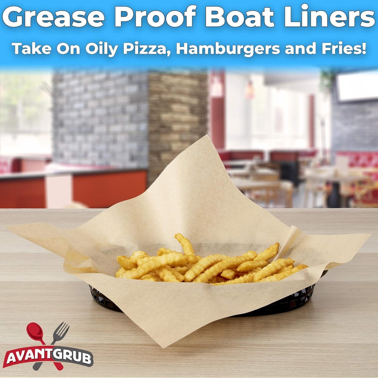 Eco Friendly, Grease Proof 12" x 12" Deli Wrap 2000 Pk. Best Kraft Food Wrapping Paper Sheets for Picnic, Festival, Fair or BBQ. Perfect Liner for Tray, Basket or Boat. Quality Bulk Restaurant Supply