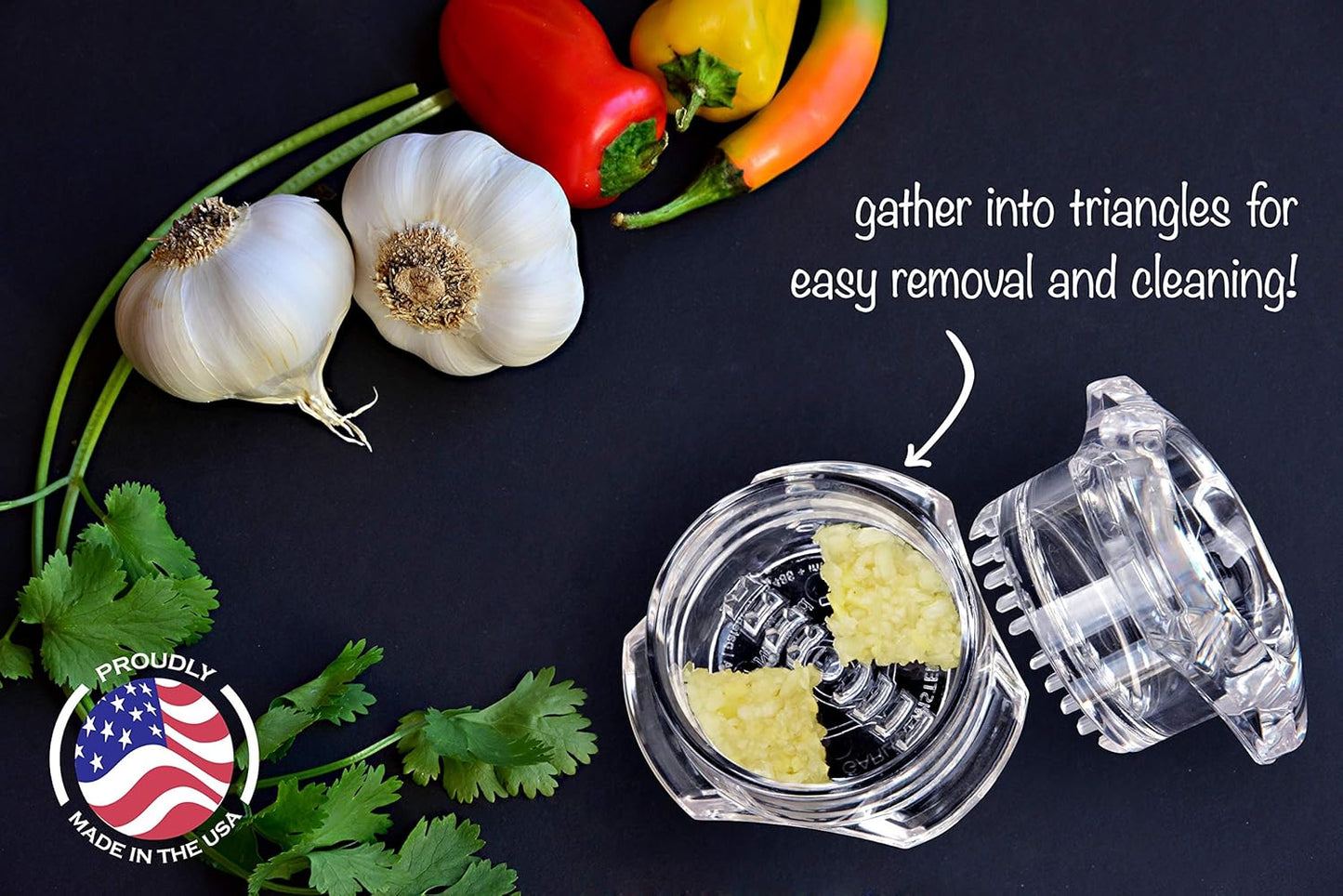 Nextrend Garlic Twister 4th Generation - 3-5 Clove Capacity, Dishwasher-safe, BPA-Free (Purple)