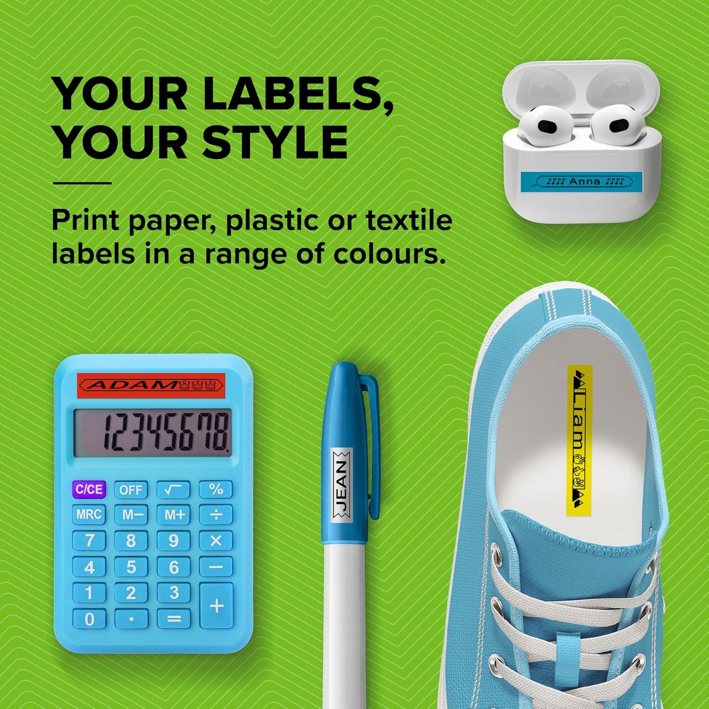 DYMO LetraTag 200B Bluetooth Label Maker | Compact Label Printer | Connects Through Bluetooth Wireless Technology to iOS and Android | Includes 1 White Paper Label Tape | Daydream Blue