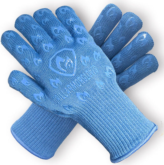 Grill Armor Oven Gloves 932°F Extreme Heat & Cut Resistant Oven Mitts with Fingers for BBQ, Cooking, Grilling, Baking – Accessory for Smoker, Cast Iron, Fire Pit, Camping, Fireplace and More